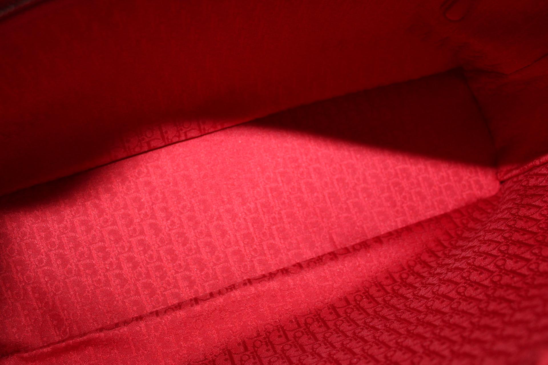 Dior Rote Leder Lady Dior Extra Large Tasche 3