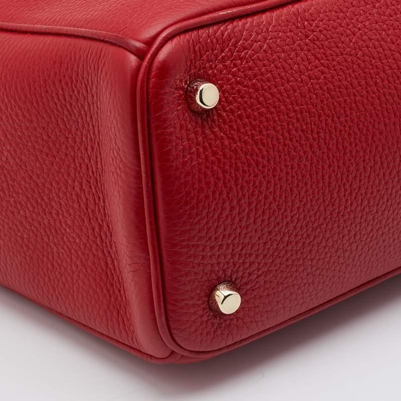 Dior Red Leather Large Diorissimo Shopper Tote 3