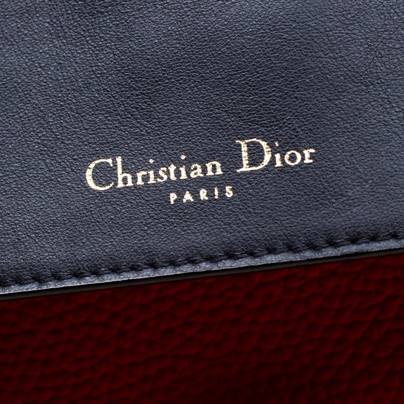 Dior Red Leather Medium Be Dior Top Handle Bag 6