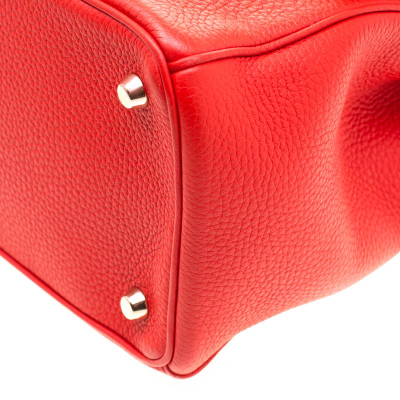 Dior Red Leather Medium Be Dior Top Handle Bag 3
