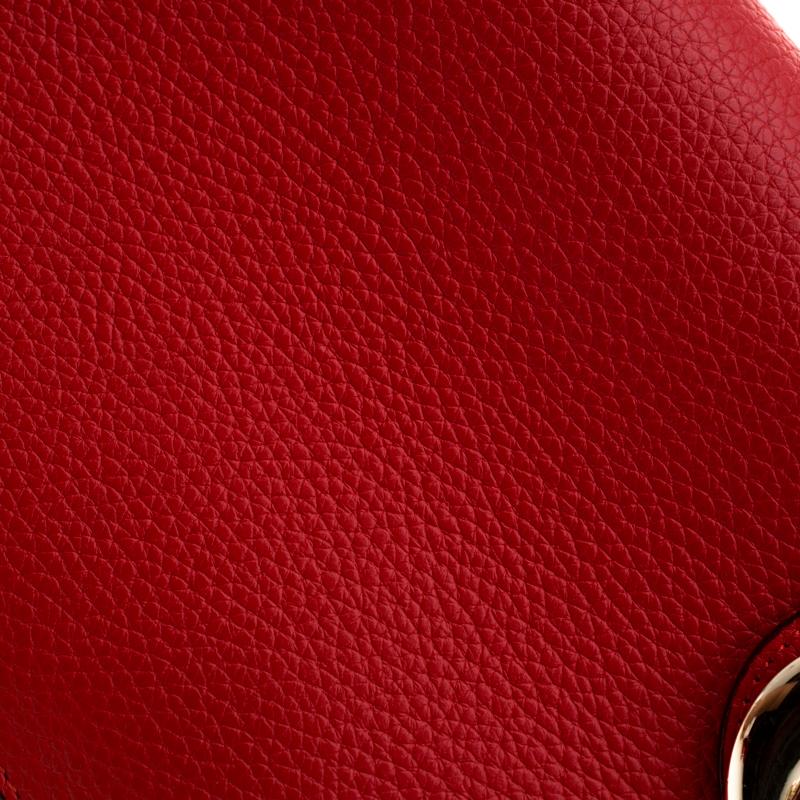 Dior Red Leather Medium Be Dior Top Handle Bag 4