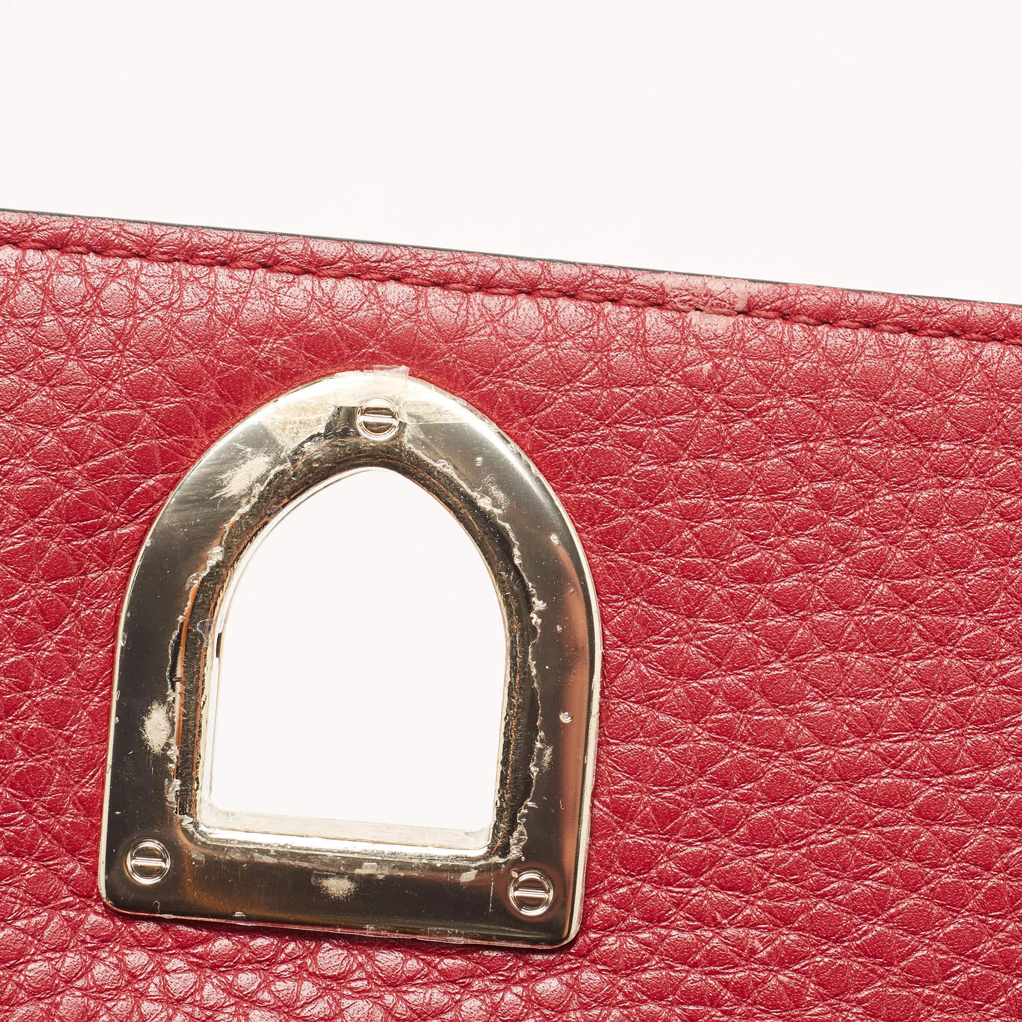 Dior Red Leather Medium Diorama Shoulder Bag 8