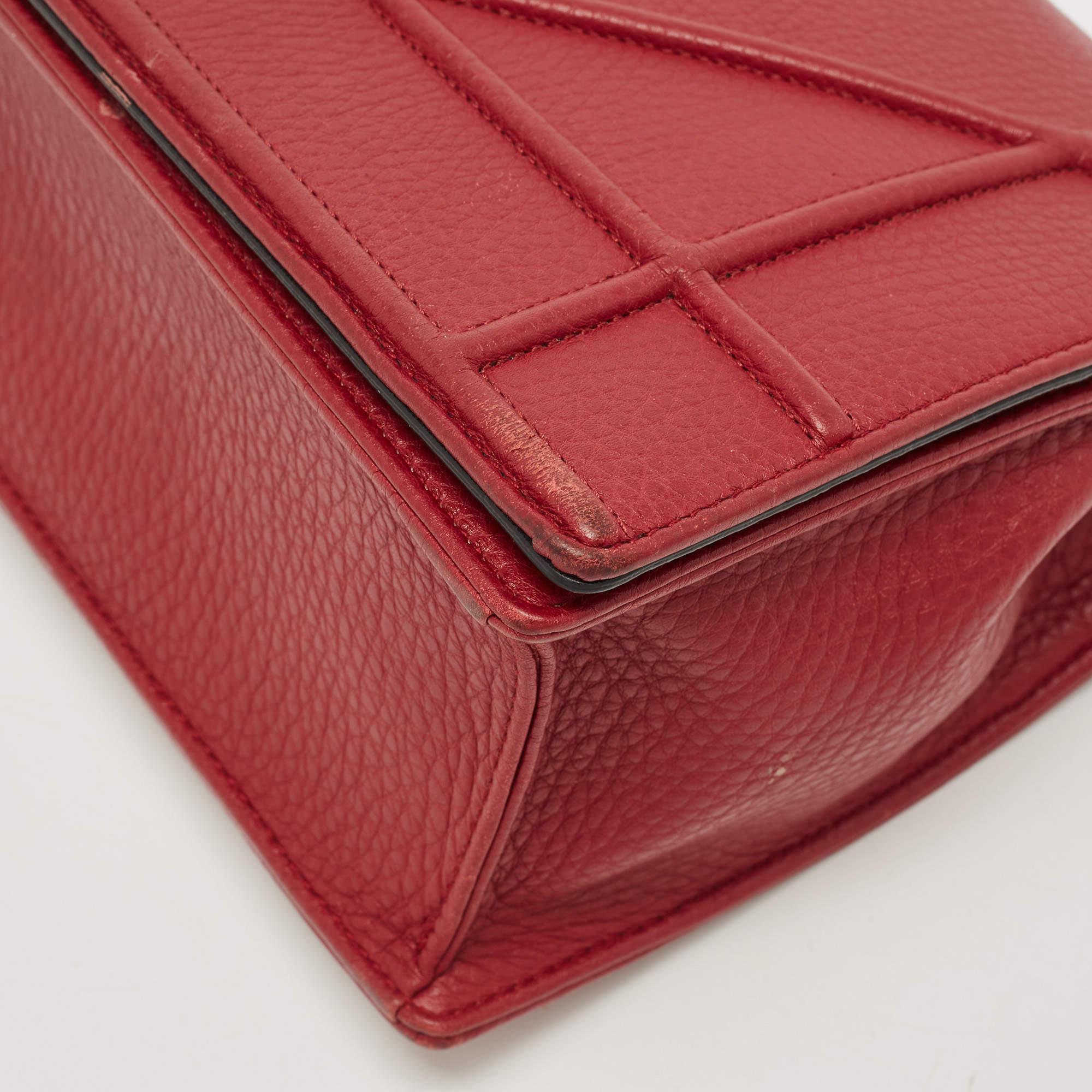 Dior Red Leather Medium Diorama Shoulder Bag 17