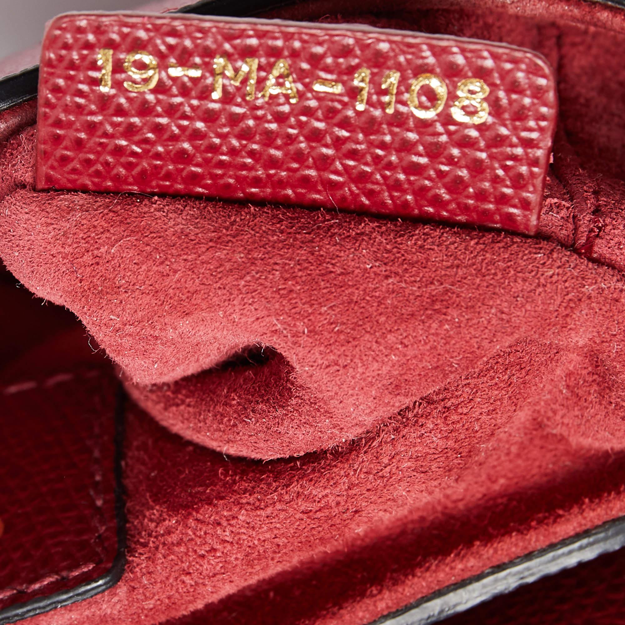Dior Red Leather Mini Saddle Bag For Sale 6