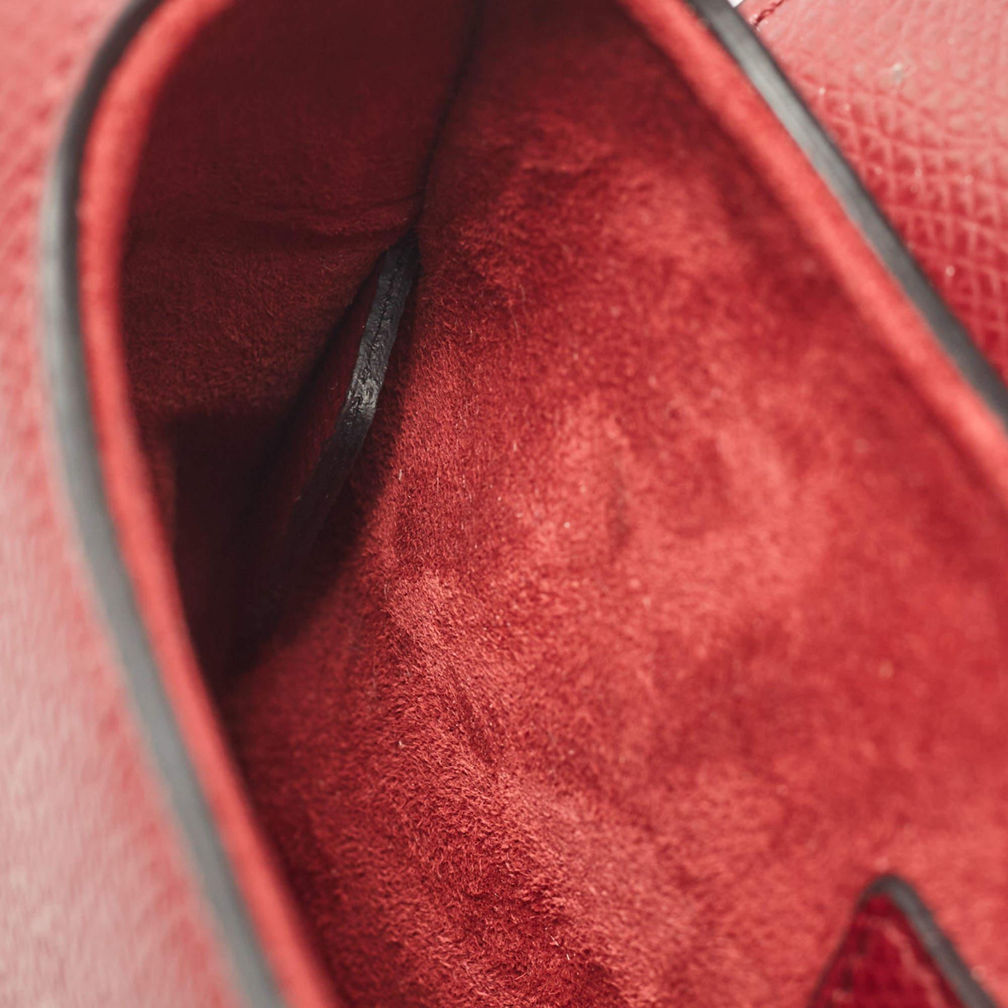 Dior Red Leather Mini Saddle Bag 6