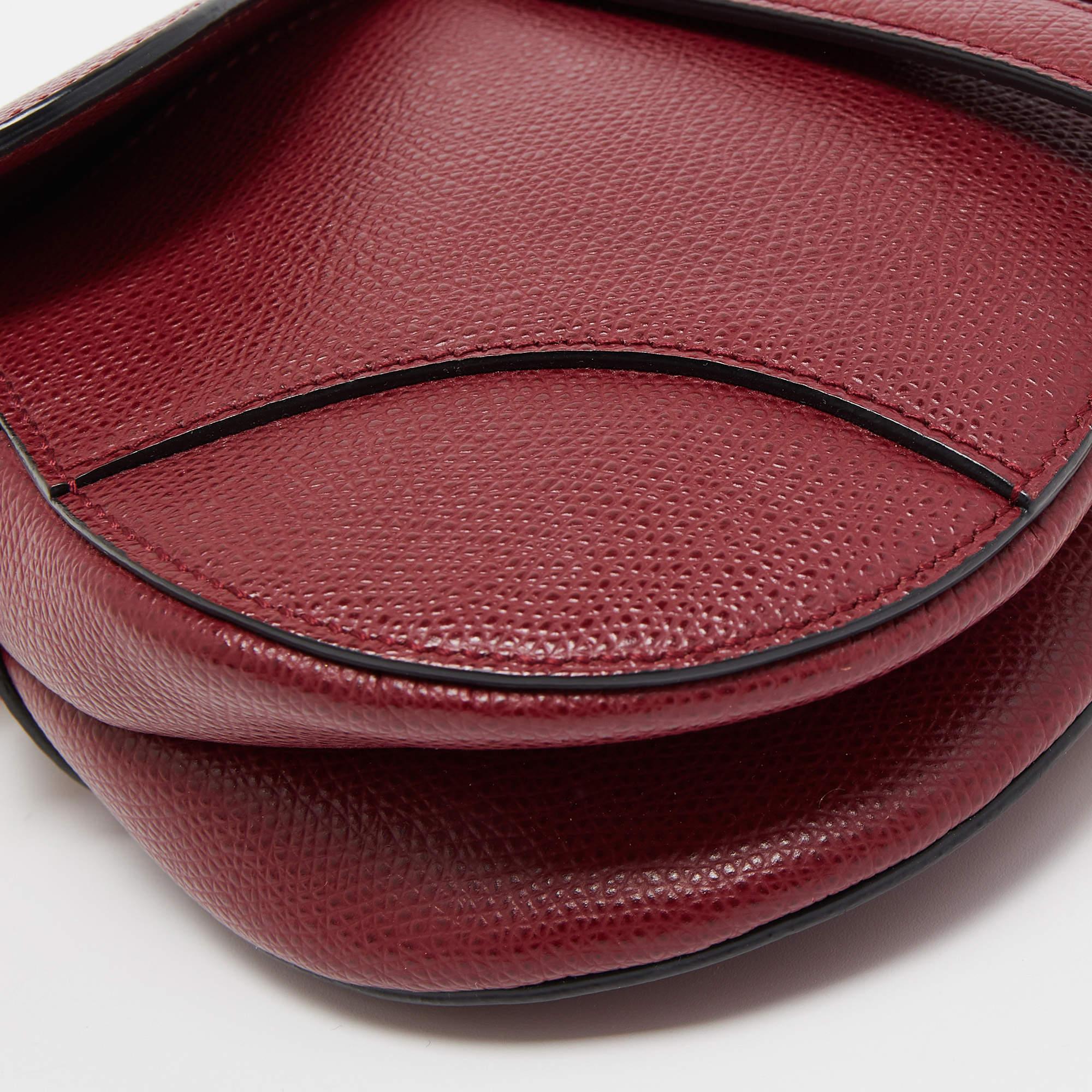 Dior Rote Leder-Mini-Satteltasche 6