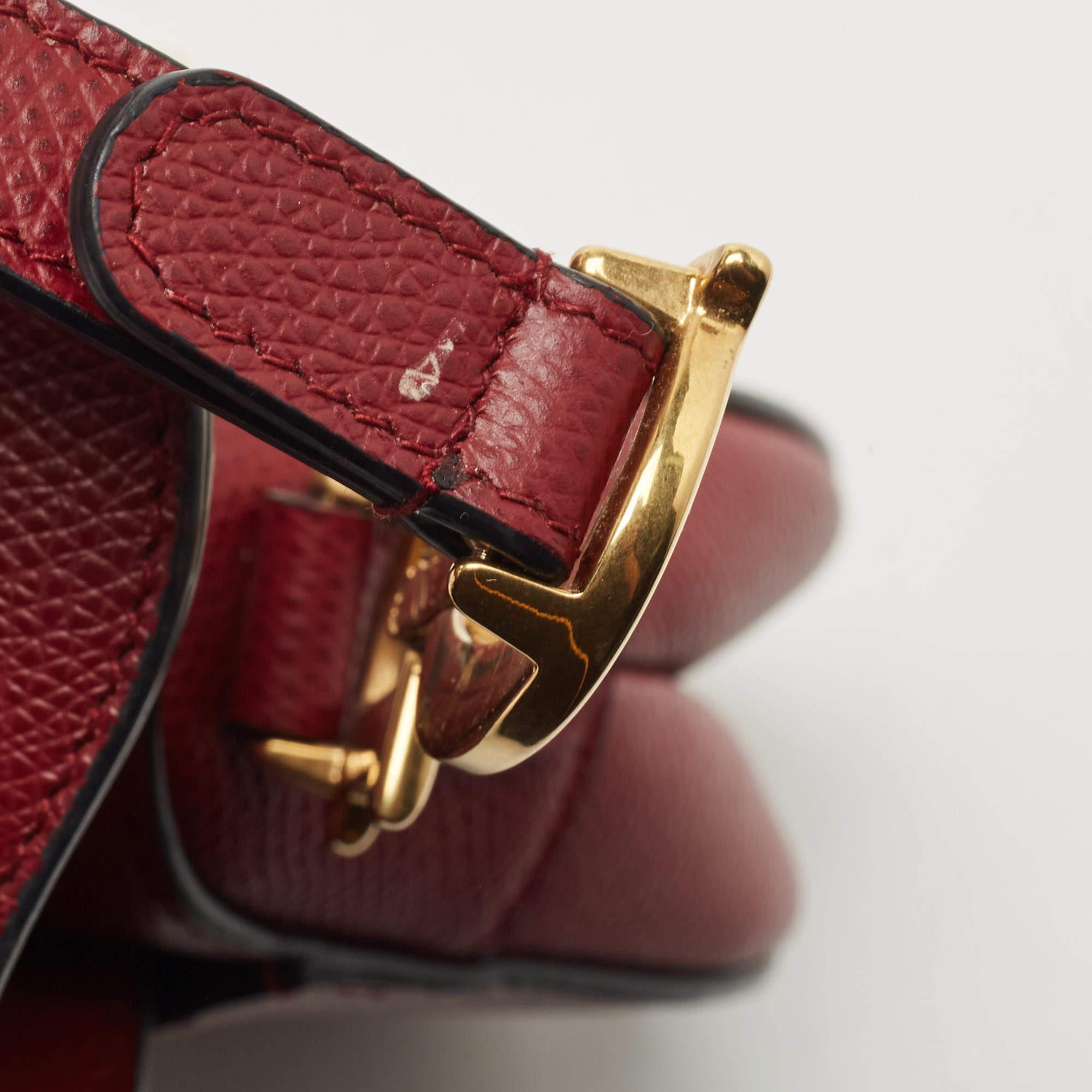 Dior Red Leather Mini Saddle Bag 9