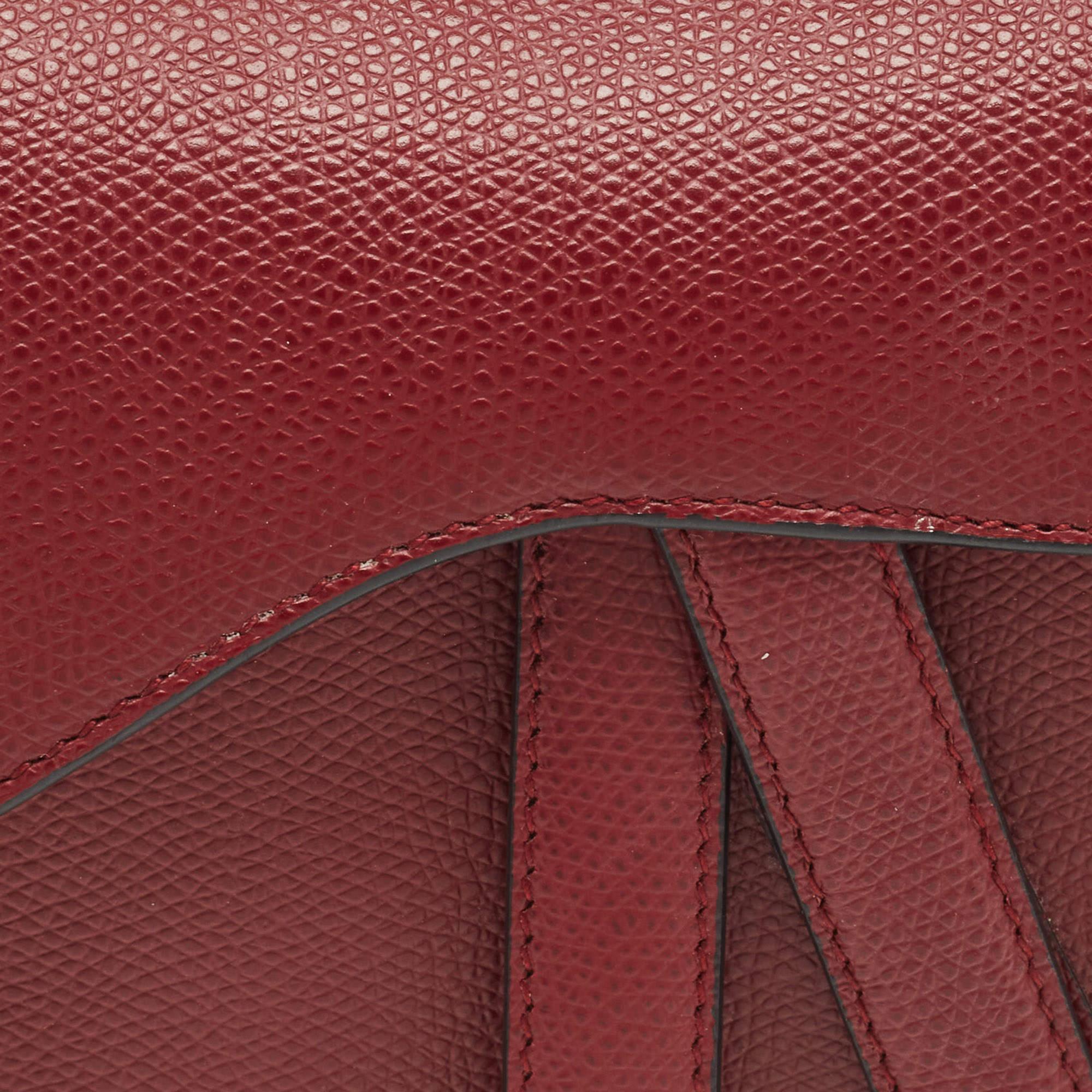 Dior Red Leather Mini Saddle Bag 13