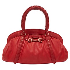 Dior Red Leather My Dior Frame Satchel