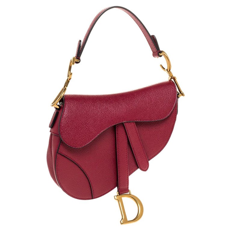 Dior Red Leather Saddle Bag For Sale at 1stDibs | dior red saddle bag ...