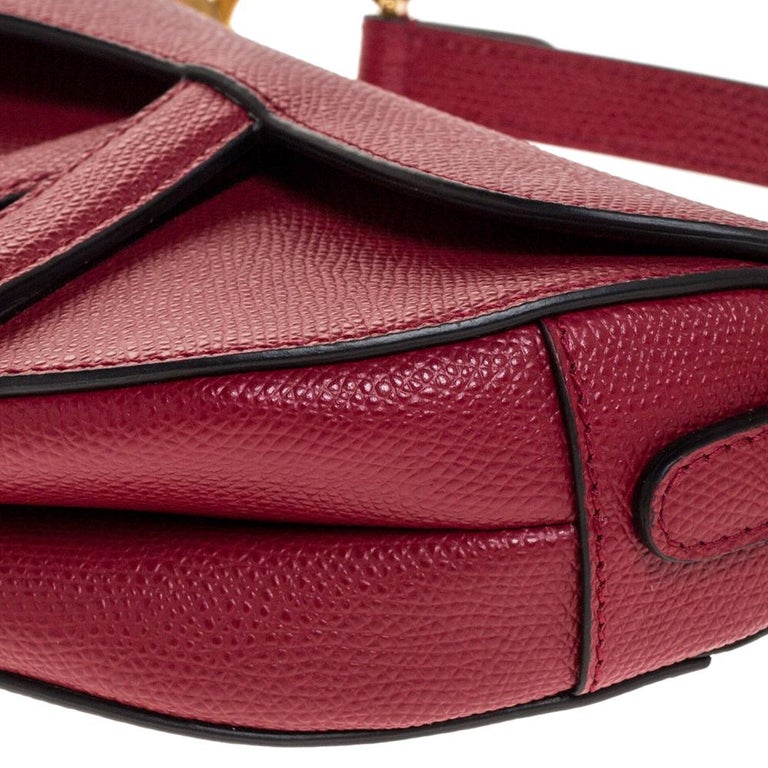Dior Red Leather Saddle Bag For Sale at 1stDibs dior red saddle bag