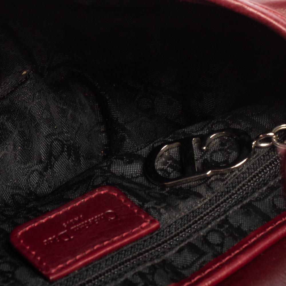 Dior Red Leather Saddle Piercing Bag 2