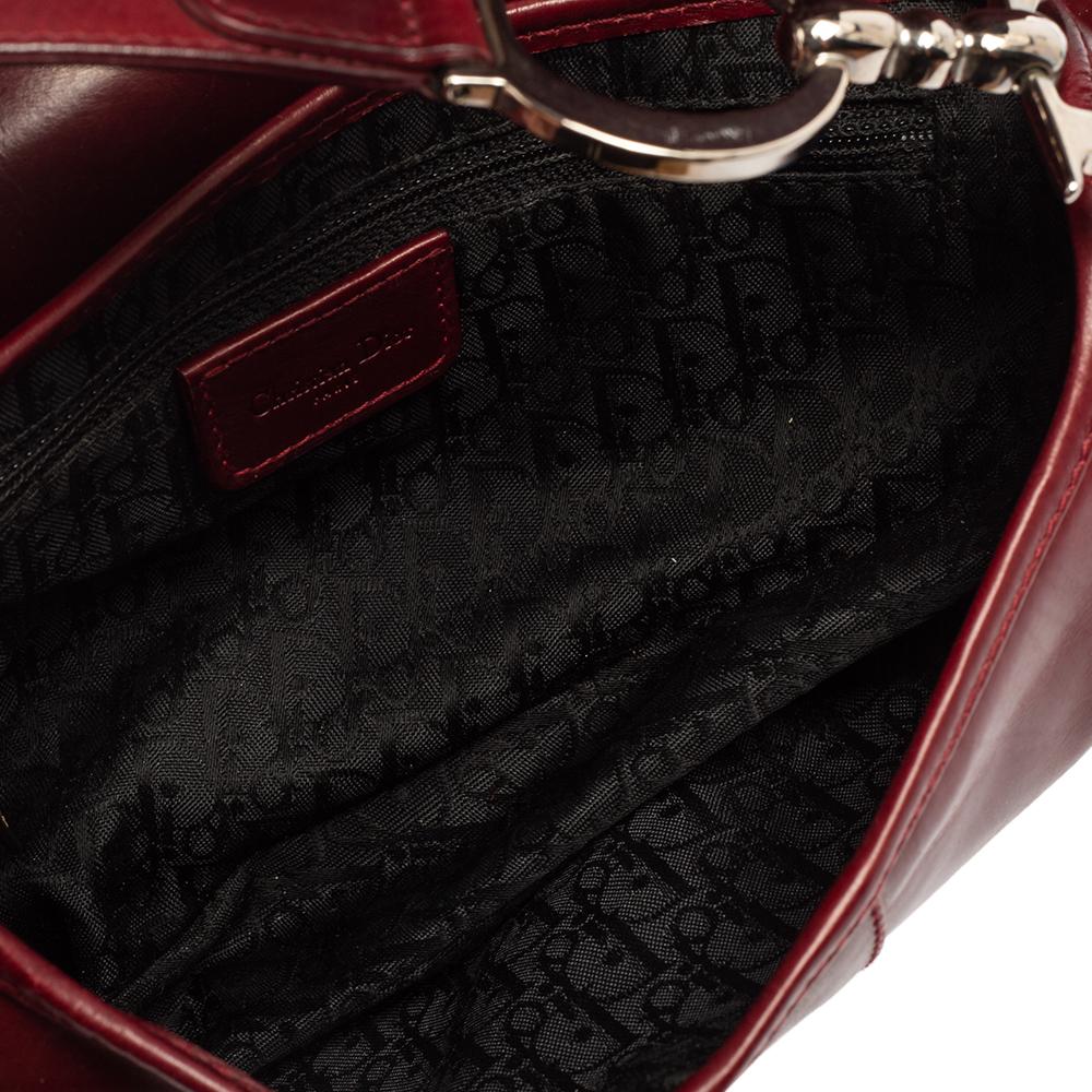 Dior Red Leather Saddle Piercing Bag 3