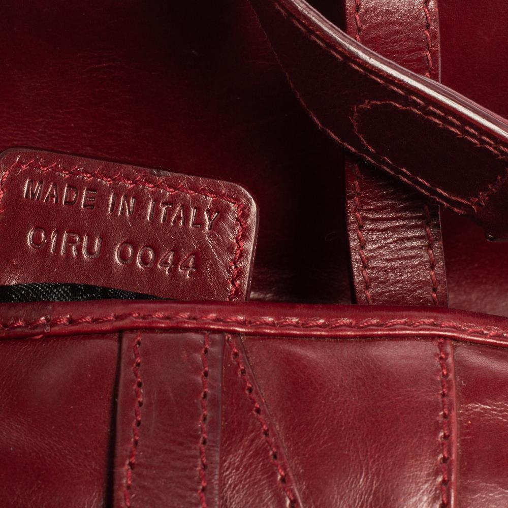 Dior Red Leather Saddle Piercing Bag 1