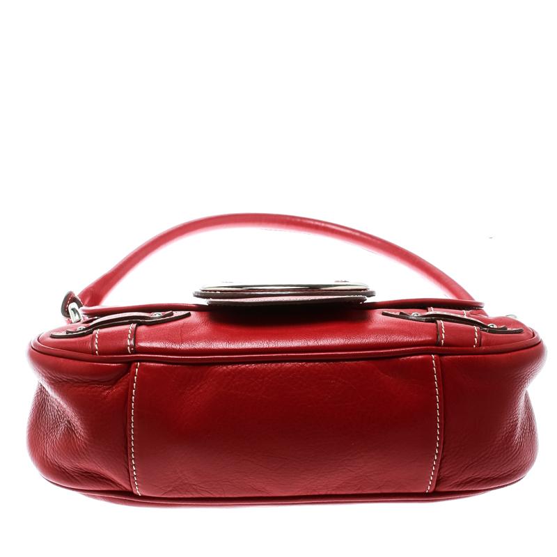 Women's Dior Red Leather Shoulder Bag
