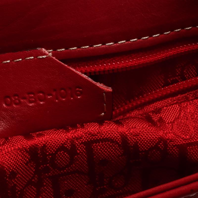 Dior Red Leather Shoulder Bag 4