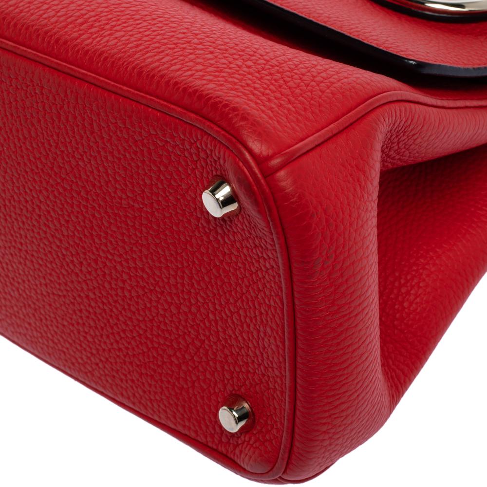 Dior Red Leather Small Be Dior Flap Bag 6