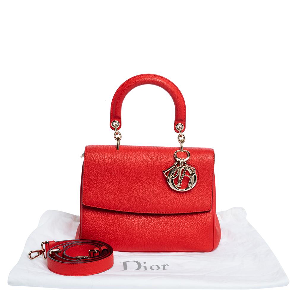 Dior Red Leather Small Be Dior Flap Bag 7