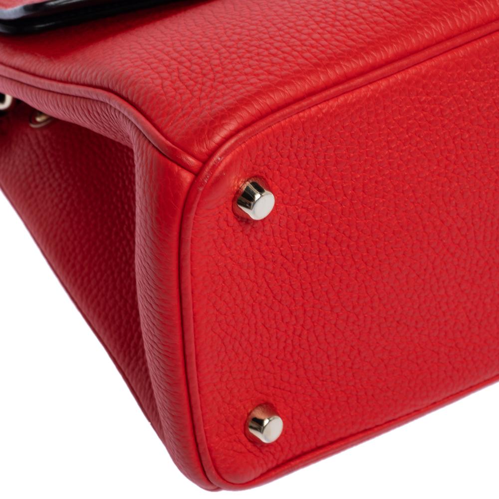Dior Red Leather Small Be Dior Flap Bag 4