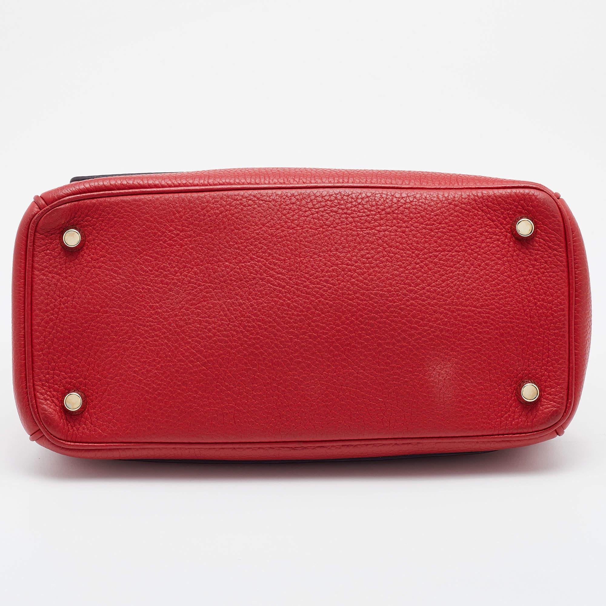 Dior Red Leather Small Be Dior Flap Top Handle Bag 3