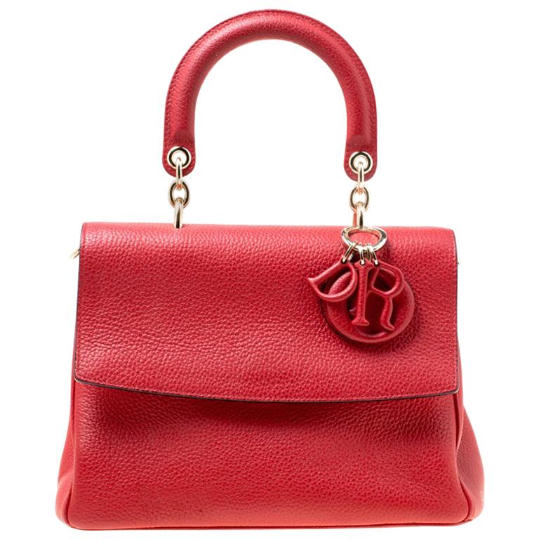 Dior Red Leather Small Be Dior Shoulder Bag For Sale at 1stDibs