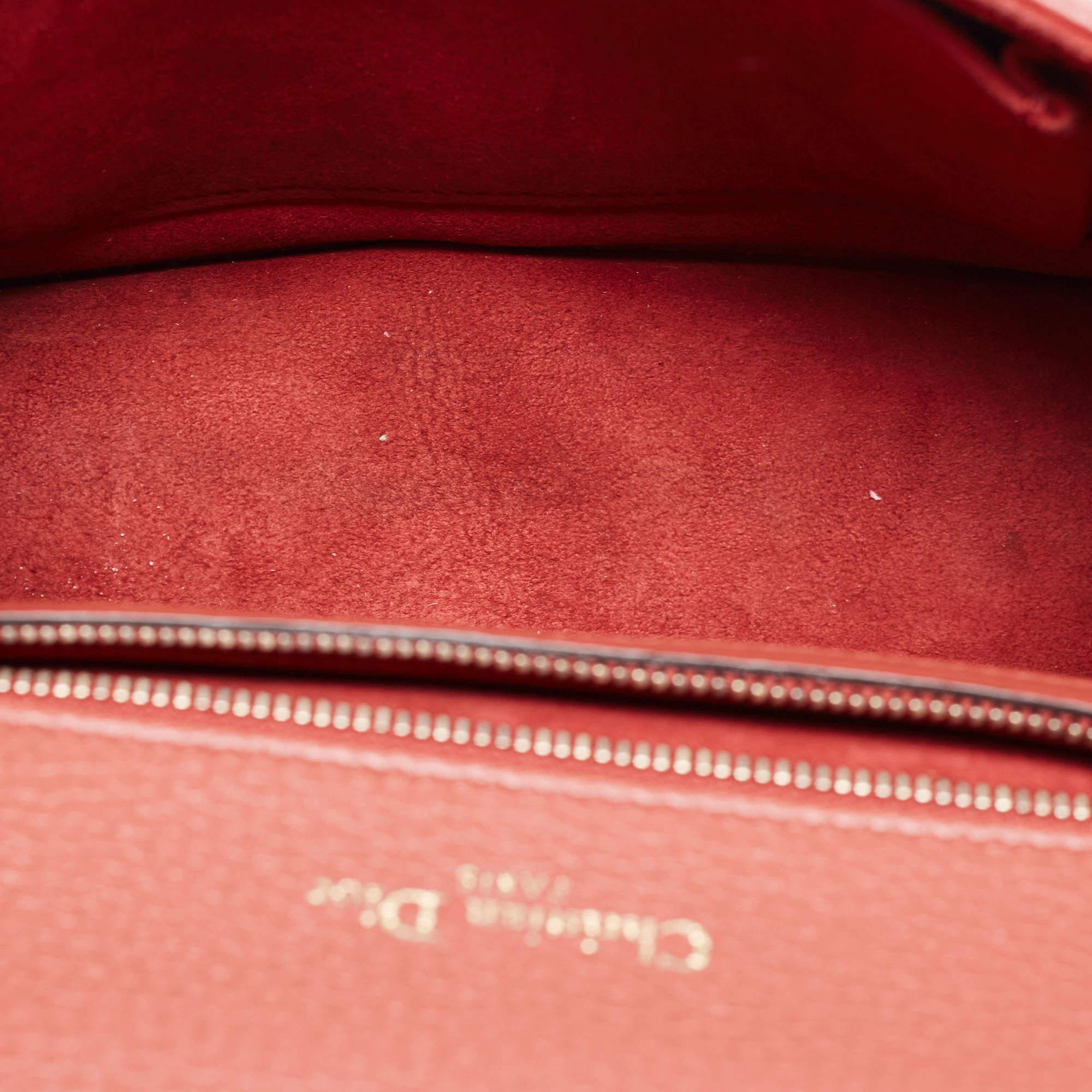 Dior Red Leather Small Diorama Shoulder Bag 7