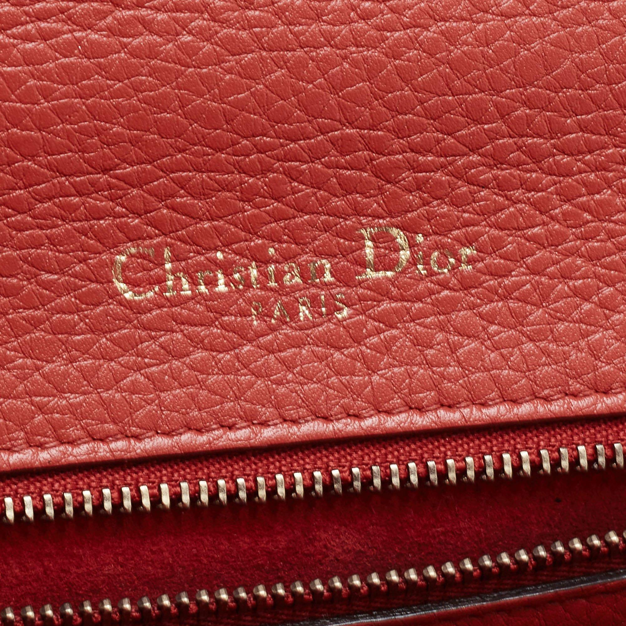 Dior Red Leather Small Diorama Shoulder Bag 9