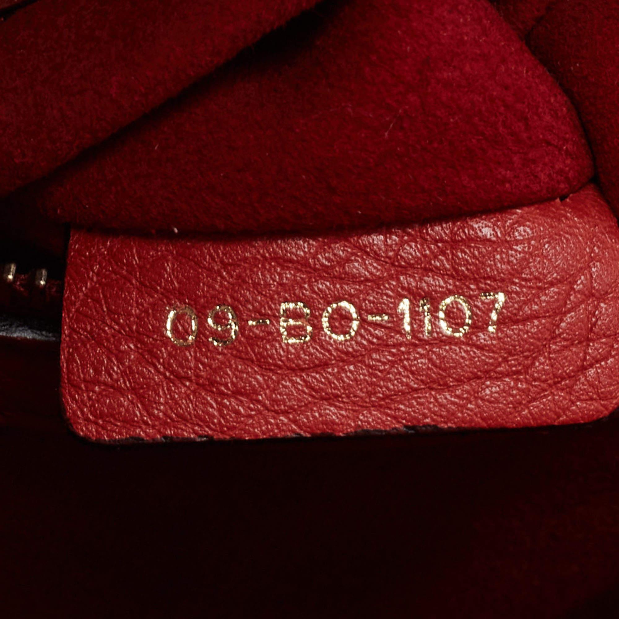 Dior Red Leather Small Diorama Shoulder Bag 10