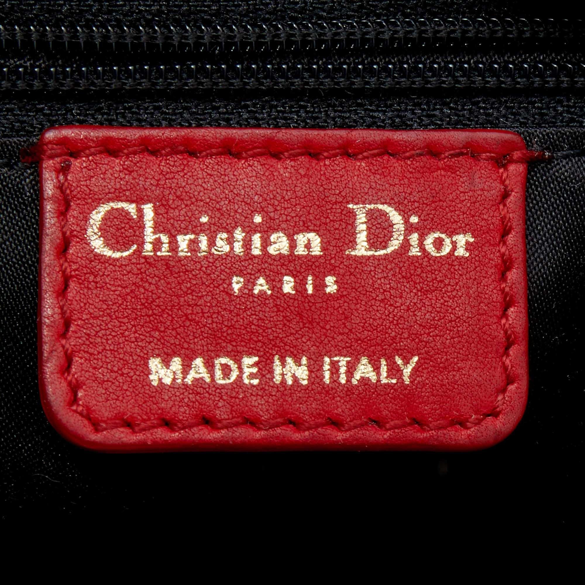 Dior Red Leather Small Gypsy Ruffle Hobo at 1stDibs