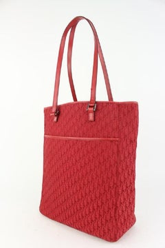 Dior Red Monogram Trotter Book Tote Shopper Bag 98da43