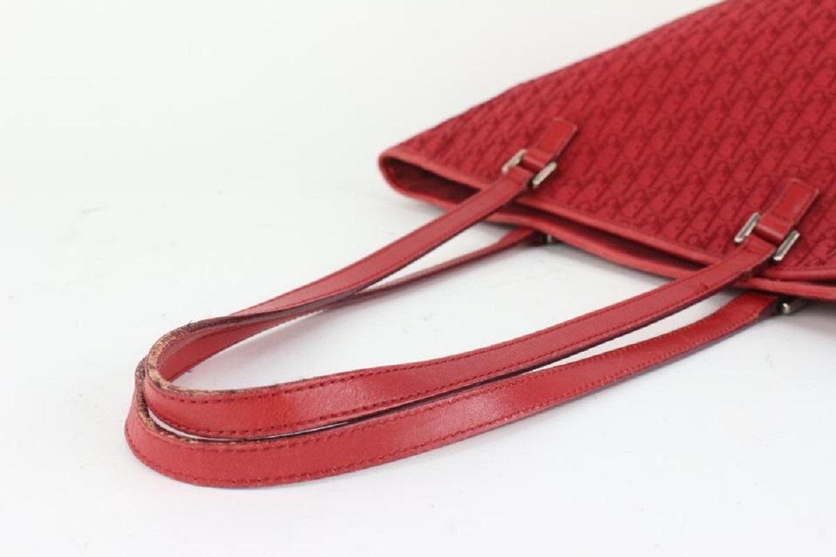 Dior Rote Monogrammierte Einkaufstasche/Tragetasche 98da43 im Angebot 2