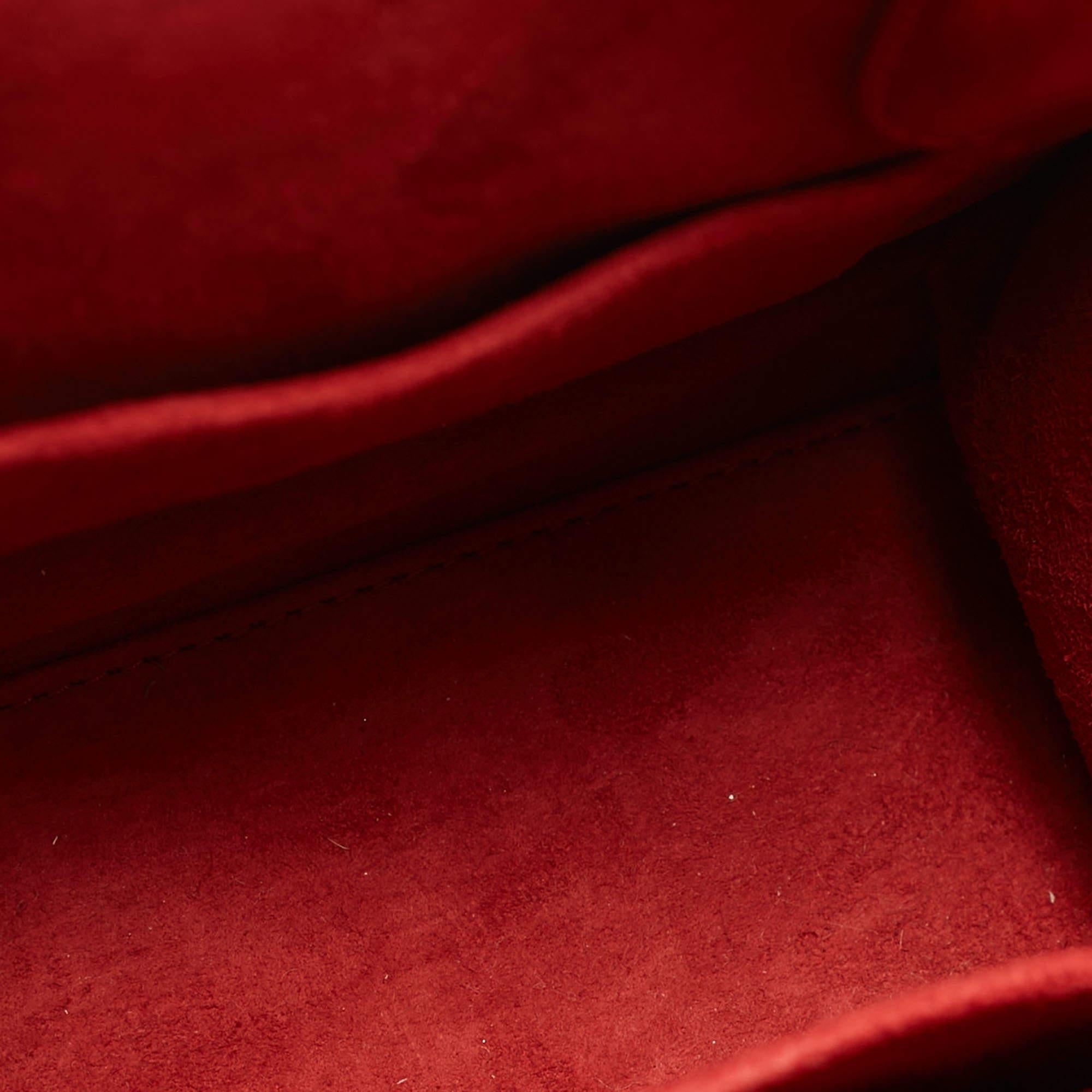Dior Red Ostrich Mini Diorever Tote For Sale 4