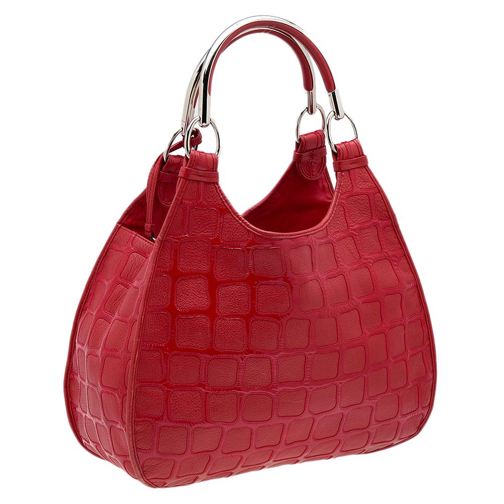 Women's Dior Red Patent Leather And Leather 61 Tote