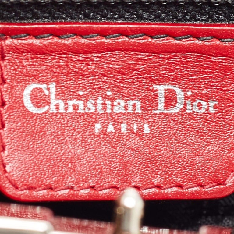 Bondage leather clutch bag Dior Red in Leather - 22686134