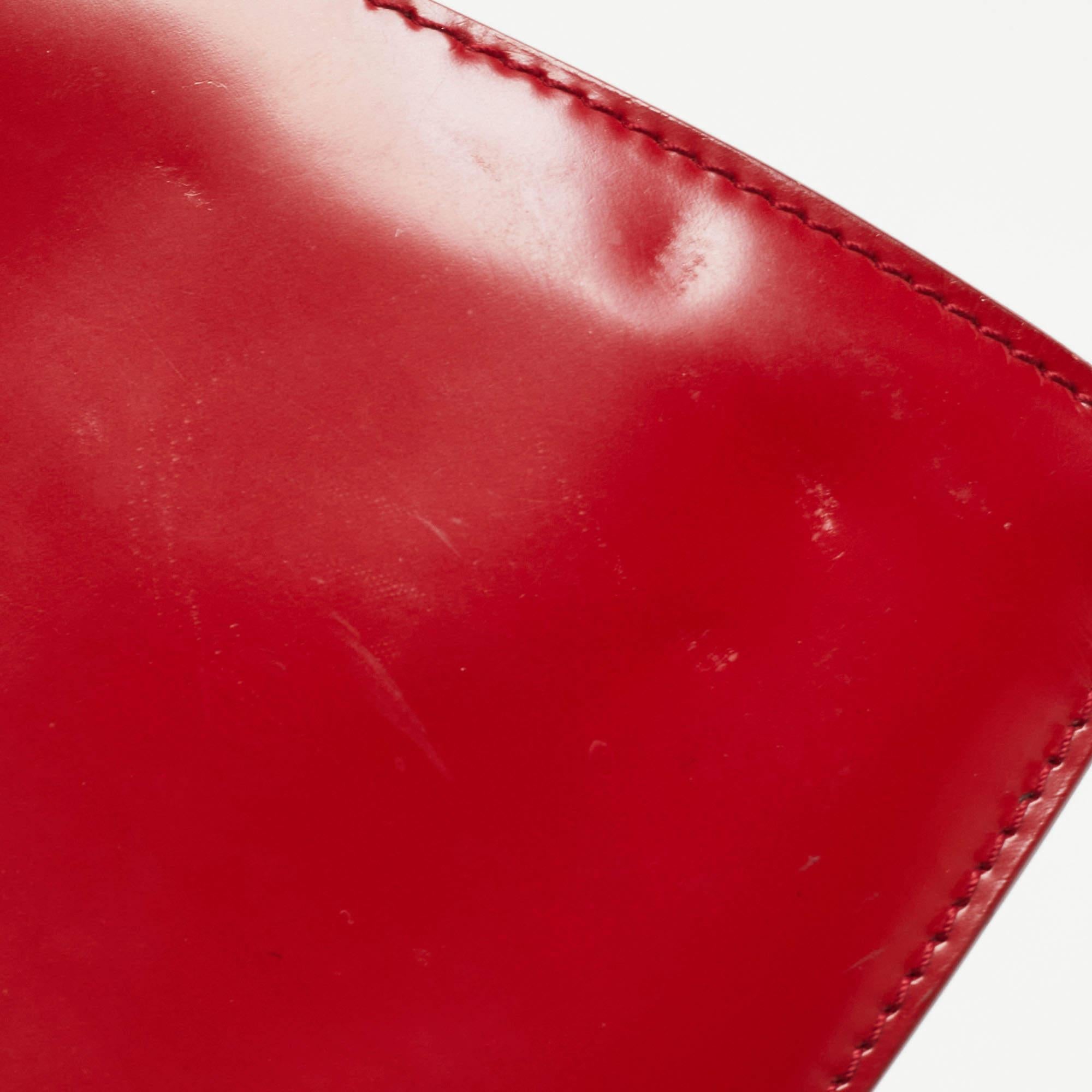 Dior Red Patent Leather Bondage Frame Hobo 2