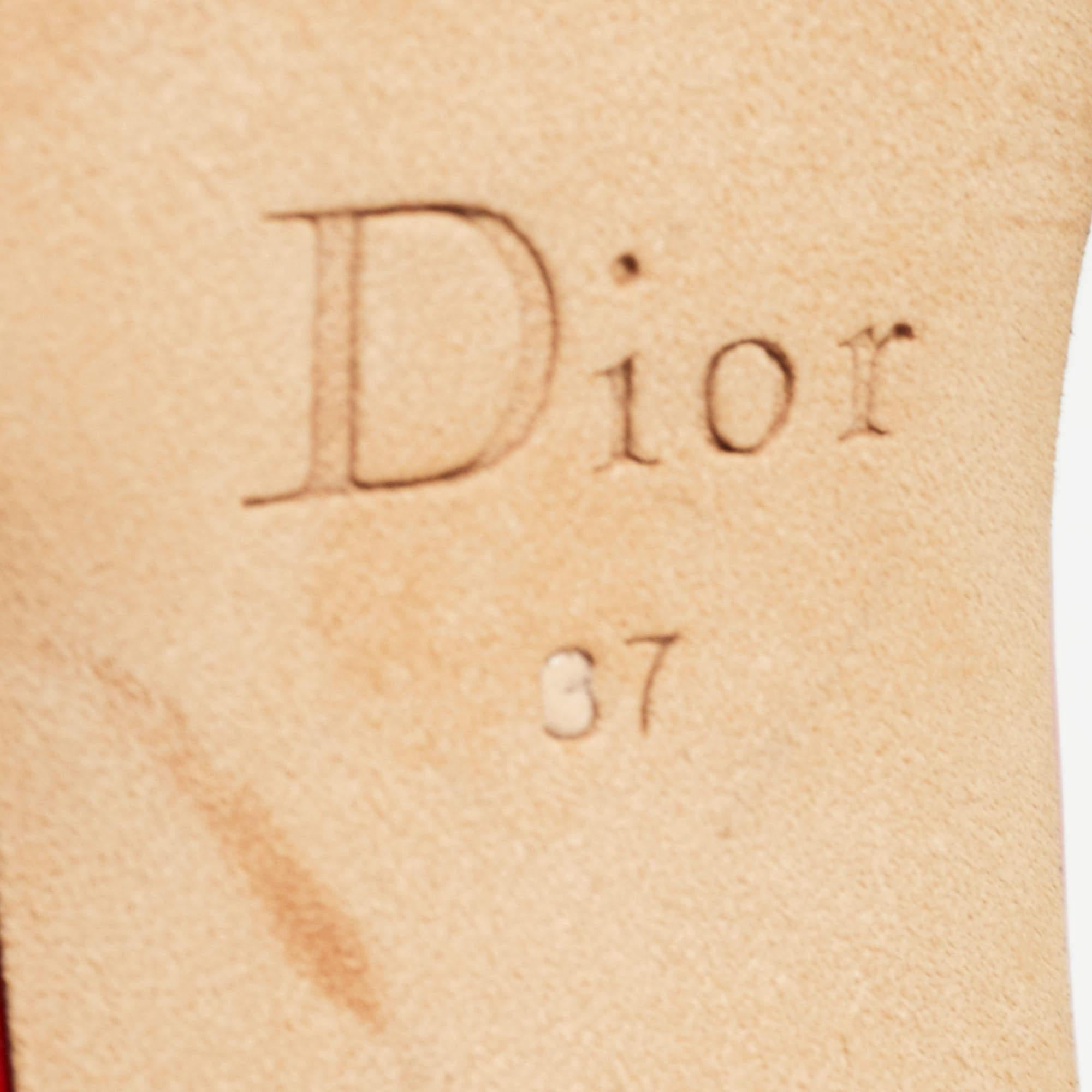 Dior Red Patent Leather Miss Dior Pumps Size 37 For Sale 3