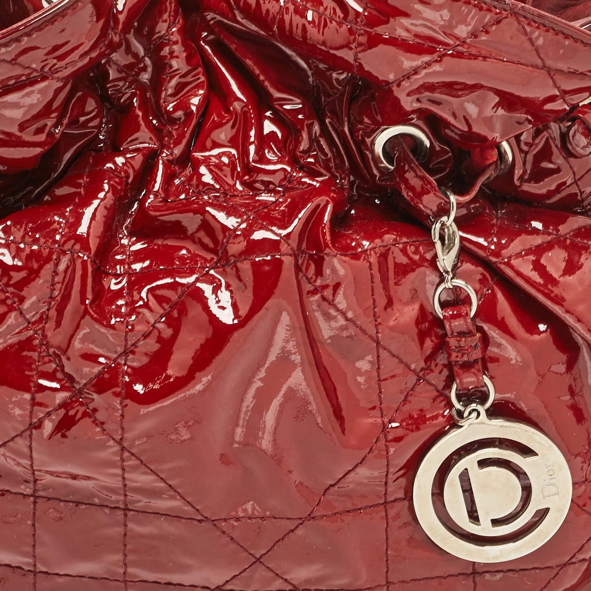 Women's Dior Red Patent Patent Leather Le Trente Tote For Sale