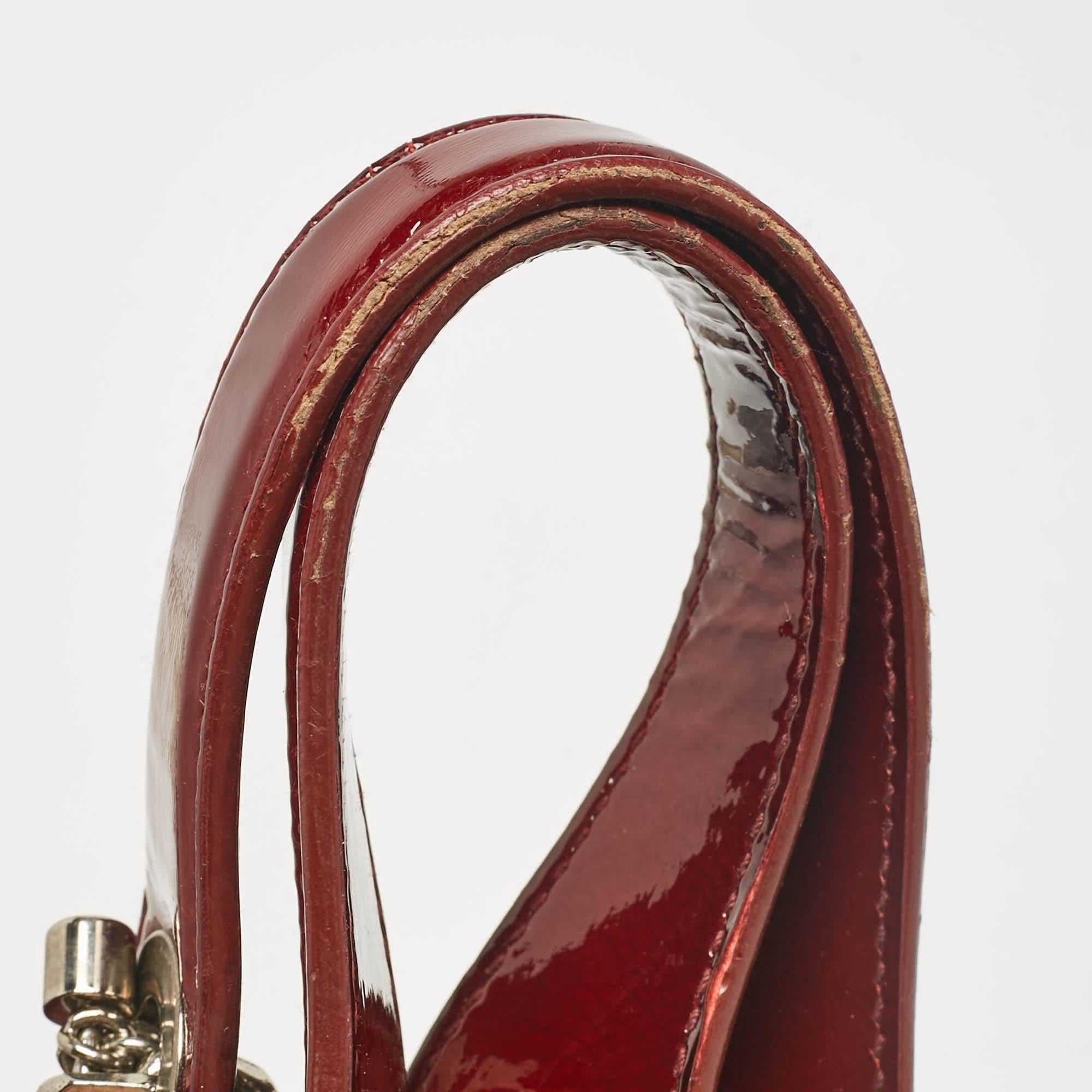 Dior Red Patent Patent Leather Le Trente Tote For Sale 1