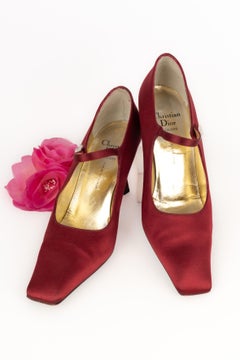 Dior red pumps shoes