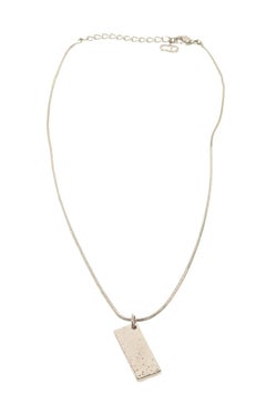 Dior Red Silver Metal Trotter No. 2 Necklace