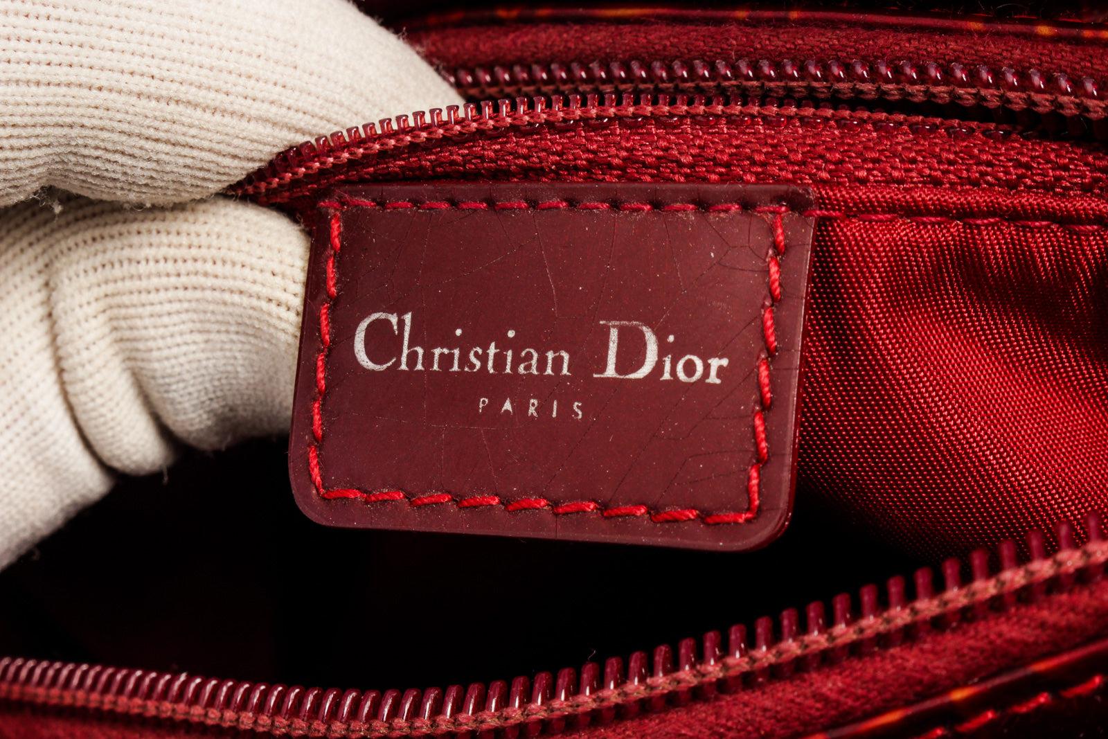 Dior Rote Trotter Lady Medium Handtasche Damen
