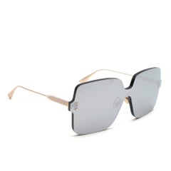 Dior Reflective Grey Squared Sunglasses