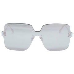 Dior Reflective Grey Squared Sunglasses