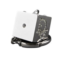 Dior Rhinestone Gambler Dice Keyring Keychain