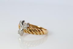 Dior ring. Christian Dior Diamond Platinum 18k Pt900 Three Bell band.
