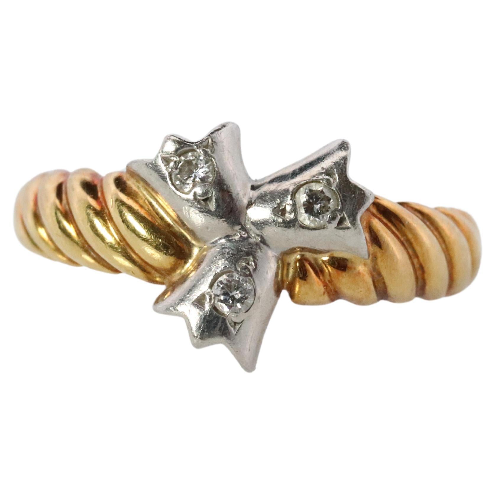 Dior-Ring. Christian Dior Diamant Platin 18k Pt900 Dreiflammiges Glockenband. im Angebot