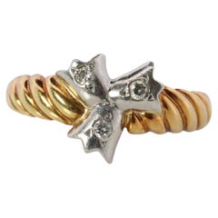 Dior ring. Christian Dior Diamond Platinum 18k Pt900 Three Bell band.