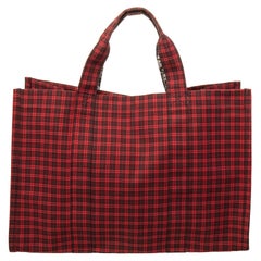 Dior Rogue Checkered Canvas Diordouble Reversible Tote