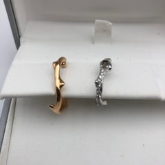 Dior Rose 18K Rose Gold Diamond Asymmetric Ear Cuff Earring