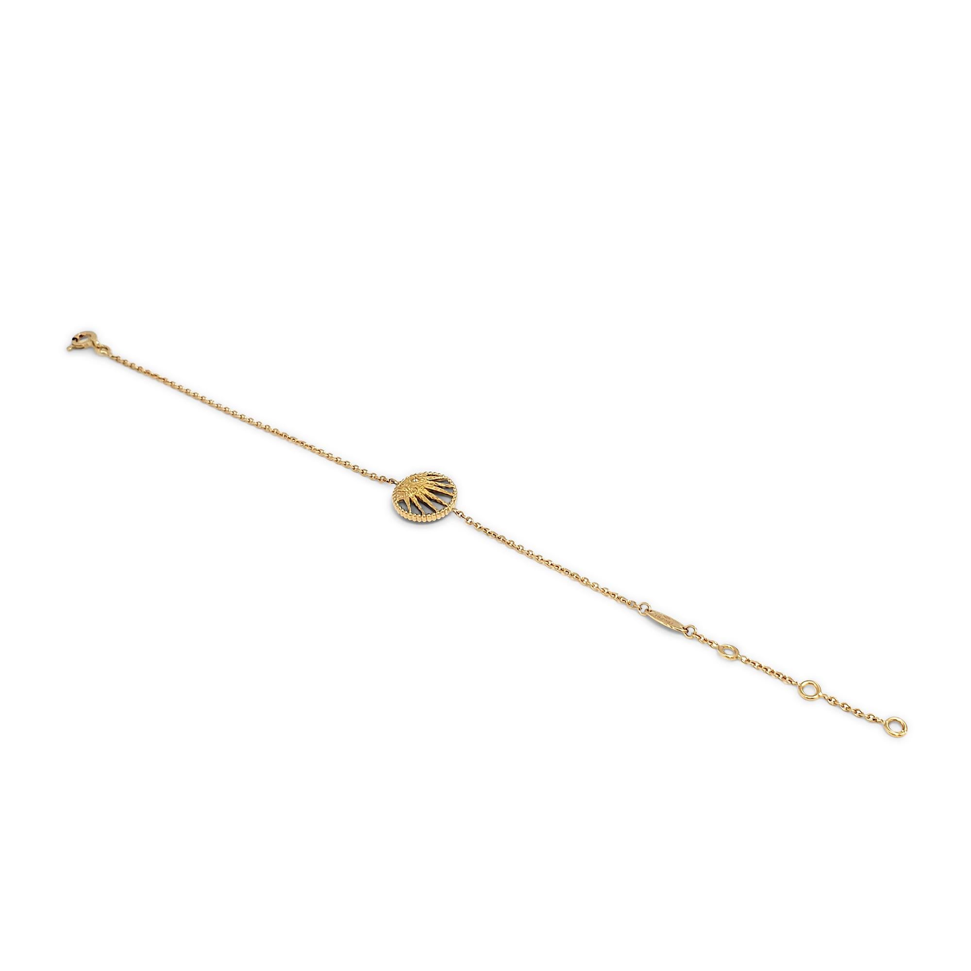 Dior 'Rose Celeste' Gelbgold Onyx, Diamant, Perlmutt-Armband im Zustand „Hervorragend“ in New York, NY